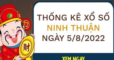 Thống kê xổ số Ninh Thuận ngày 5/8/2022 thứ 6 hôm nay