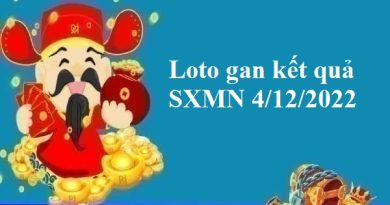Loto gan kết quả SXMN 4/12/2022 hôm nay
