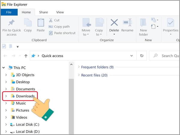 Chuyển File tải về, ảnh, tài liệu sang ổ khác